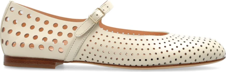 Leather Ballet Flats Milly, , - Cream