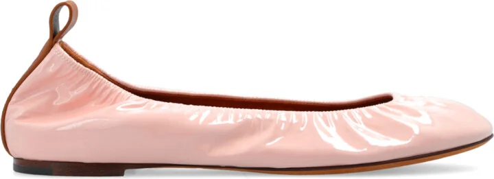 Leather Ballet Flats, , - Pink