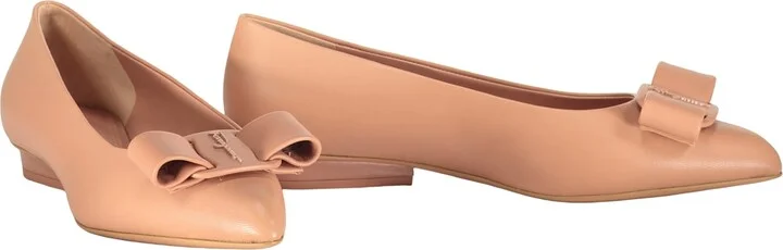 Leather Ballet Flats With Logo - Image 2