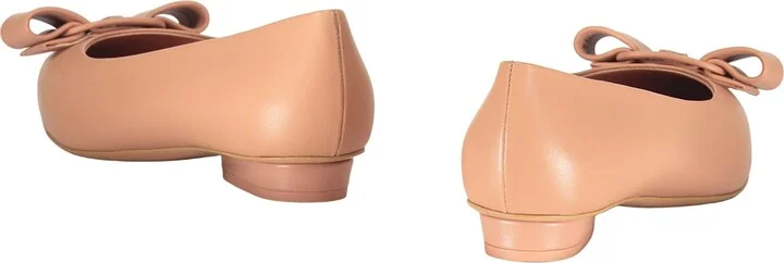 Leather Ballet Flats With Logo - Image 3