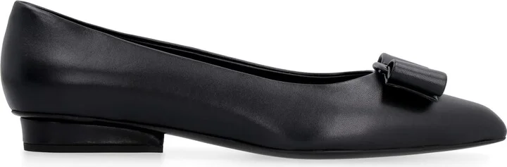 Leather Ballet Flats With Logo