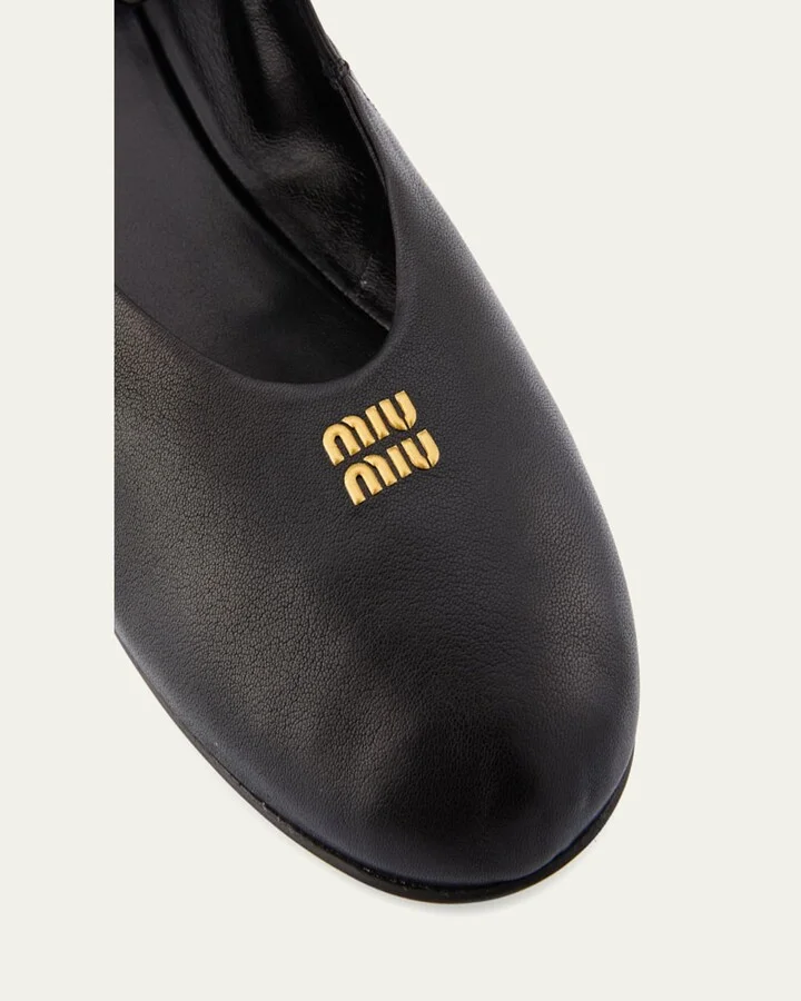 Leather Band Ballerina Flats - Image 2