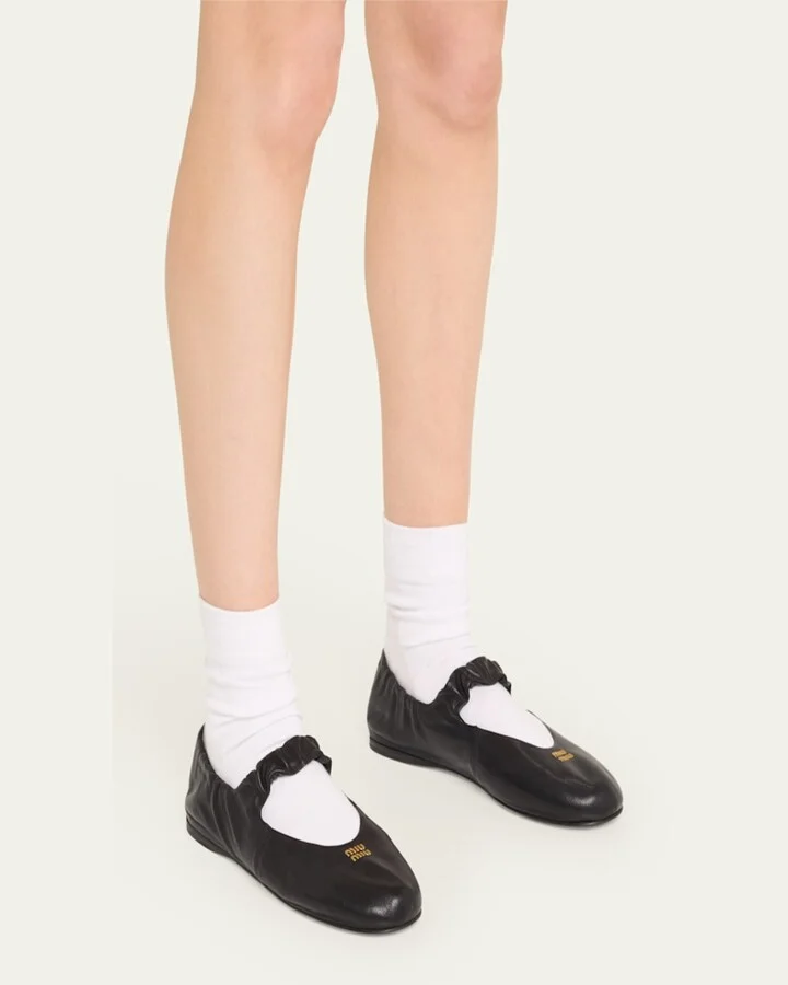 Leather Band Ballerina Flats - Image 3