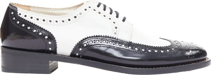 Leather Bicolor Derby Brogue