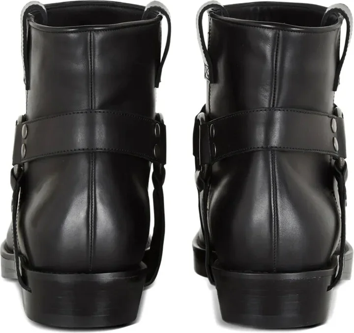 Leather Biker Ankle Boots - Image 3