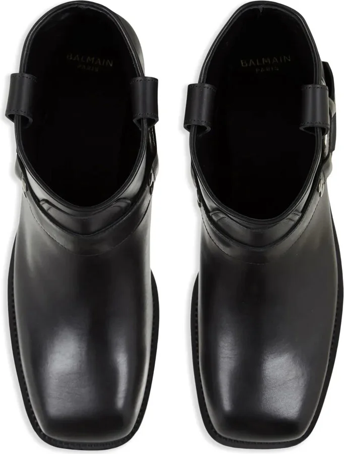 Leather Biker Ankle Boots - Image 4