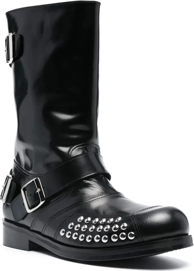 Leather Biker Boots - Image 2