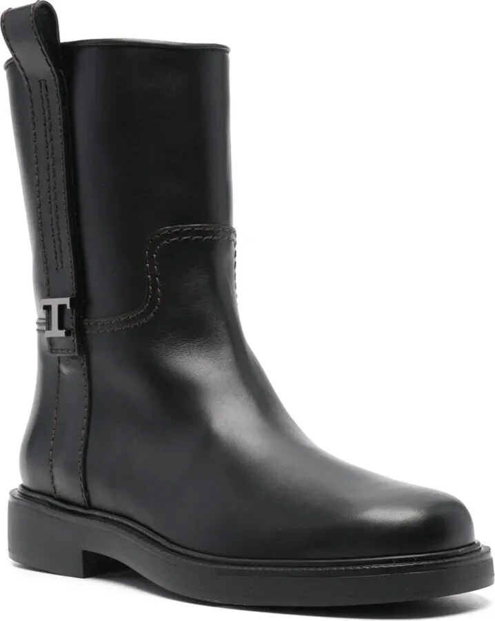 Leather Biker Boots - Image 2