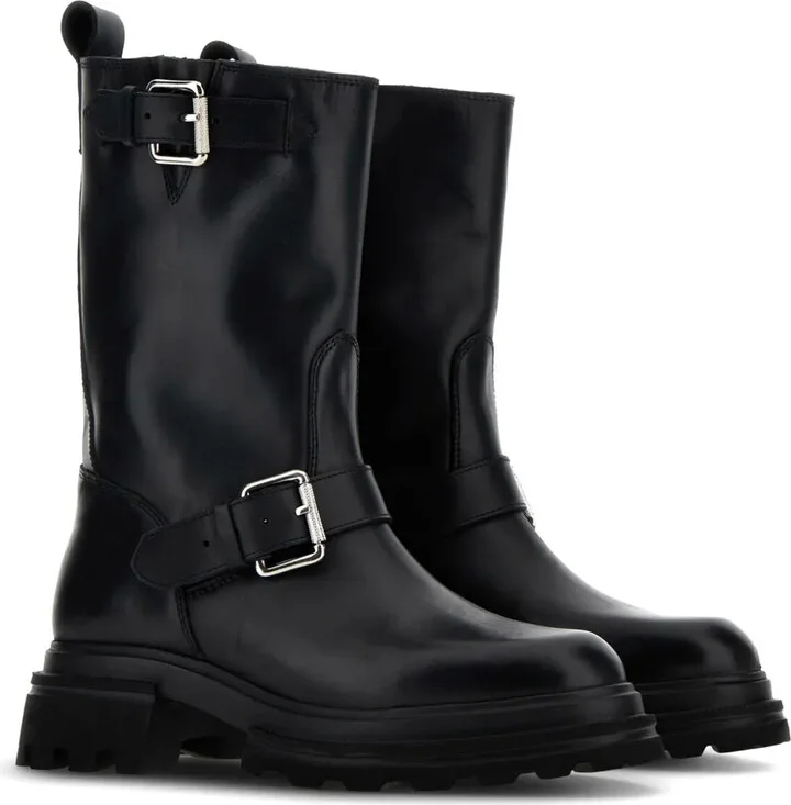Leather Biker Boots - Image 2
