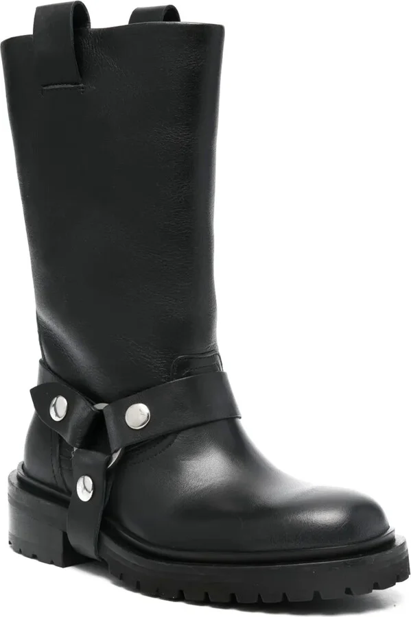 Leather Biker Boots - Image 2