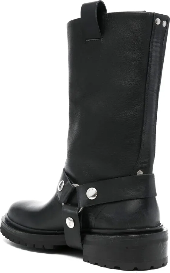 Leather Biker Boots - Image 3