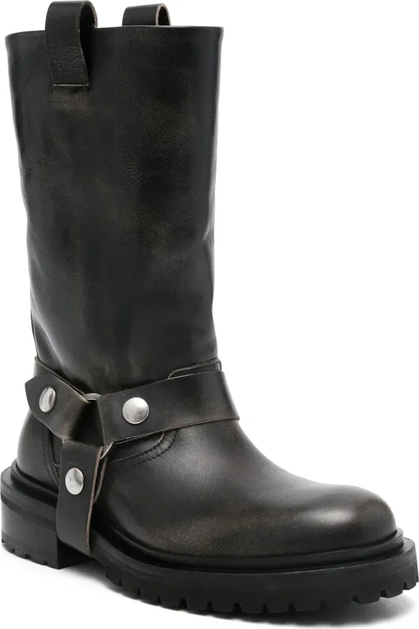 Leather Biker Boots - Image 2