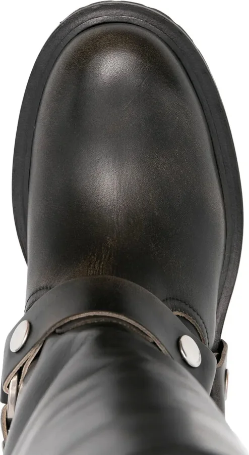 Leather Biker Boots - Image 4