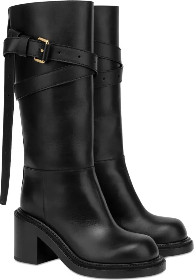 Leather Biker Boots - Image 2