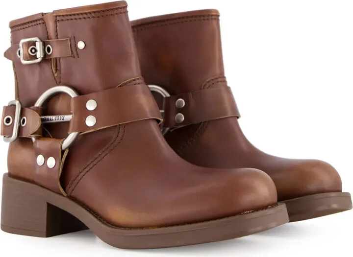 Leather Biker Boots - Image 3