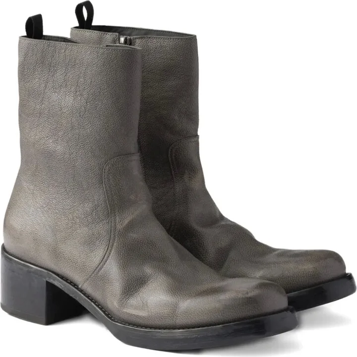 Leather Biker Boots - Image 2
