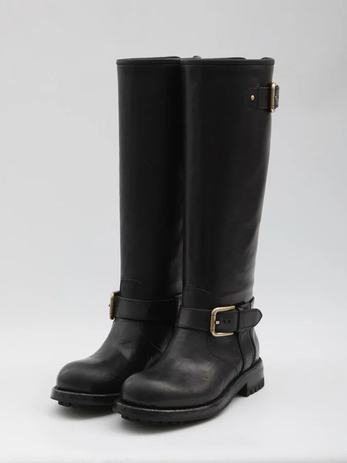 Leather Biker Boots - Image 2