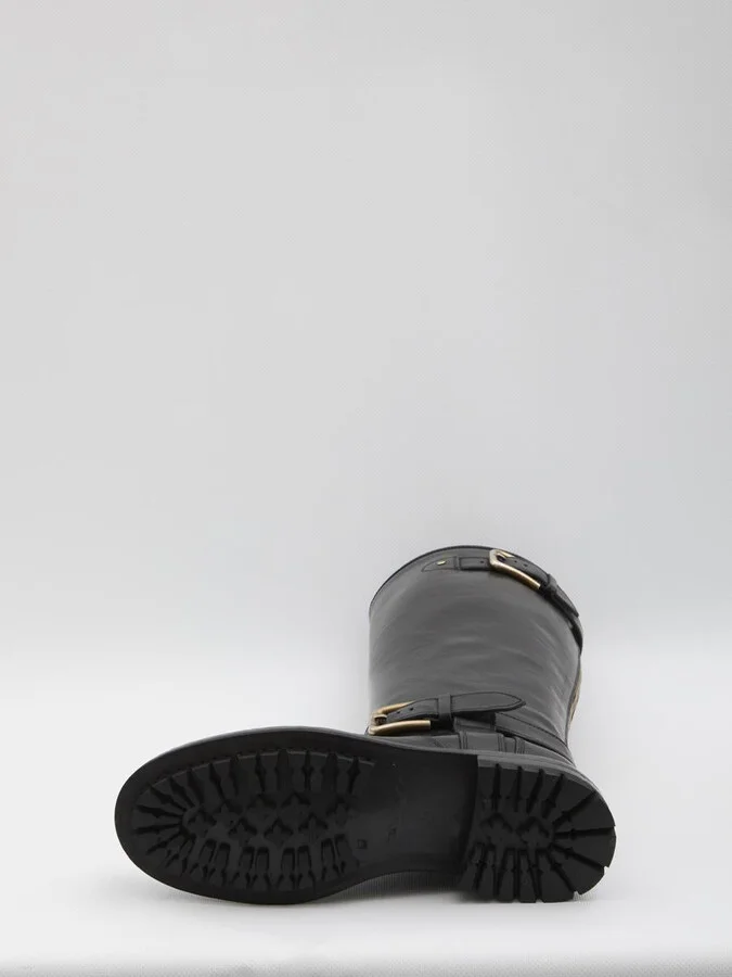 Leather Biker Boots - Image 4