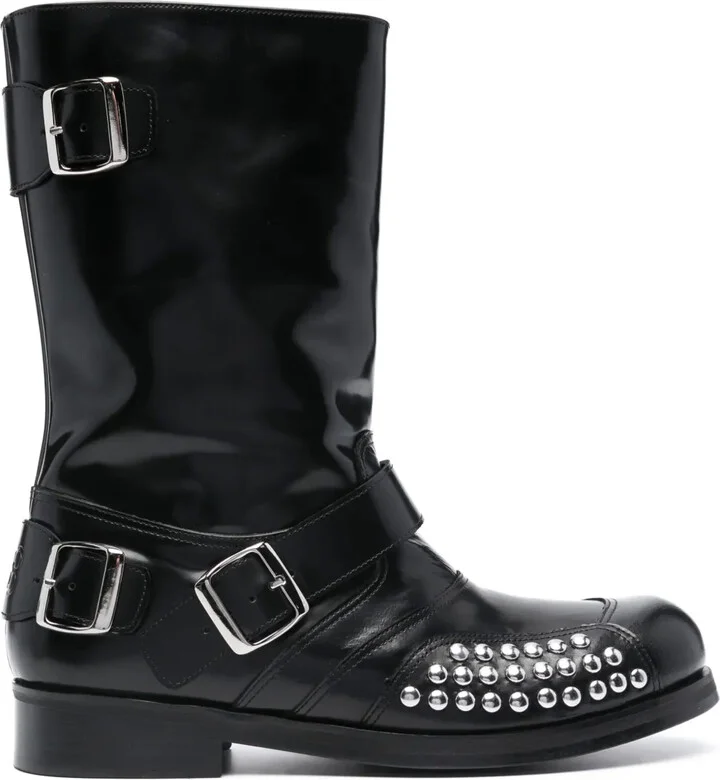 Leather Biker Boots