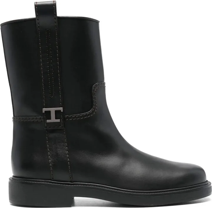 Leather Biker Boots