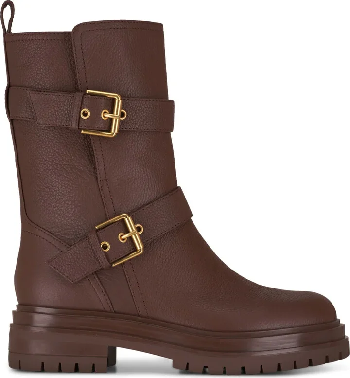 Leather Biker Boots