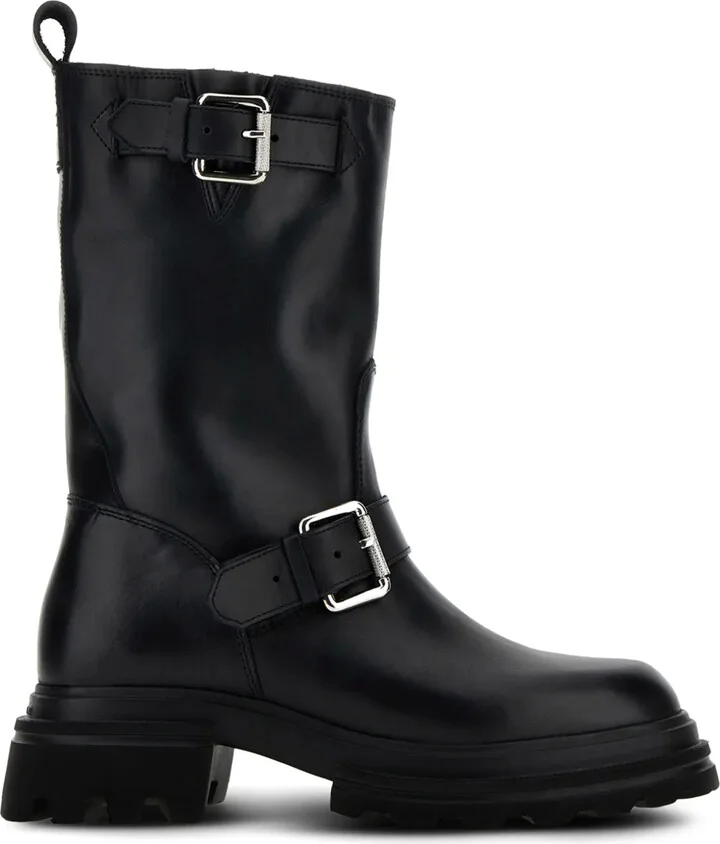 Leather Biker Boots