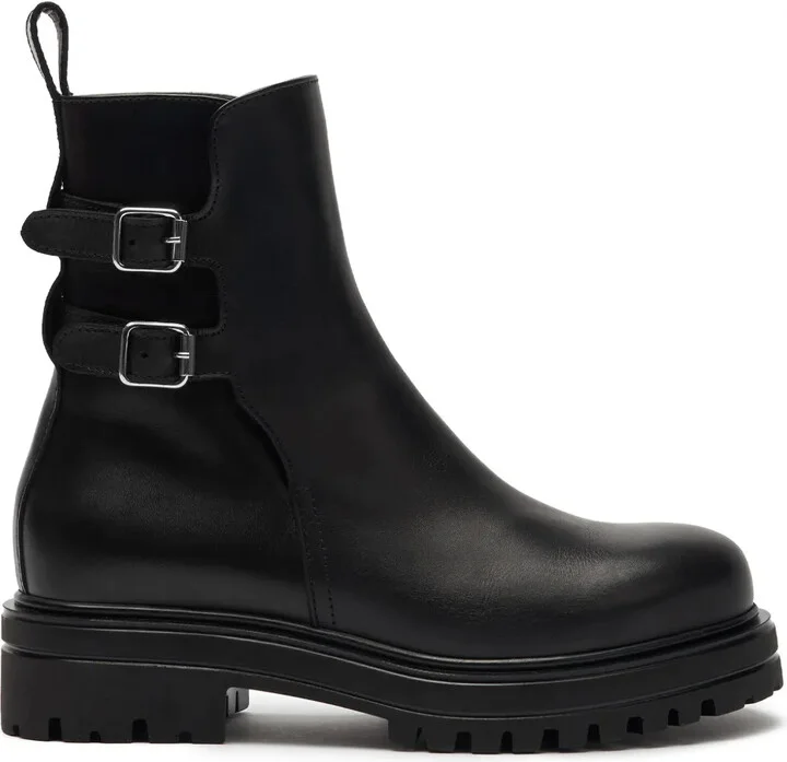 Leather Biker Boots