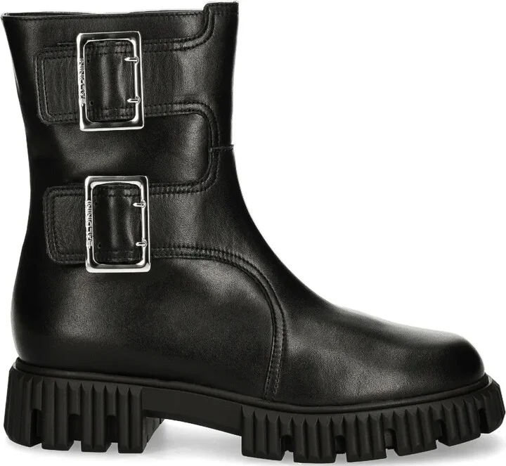 Leather Biker Boots