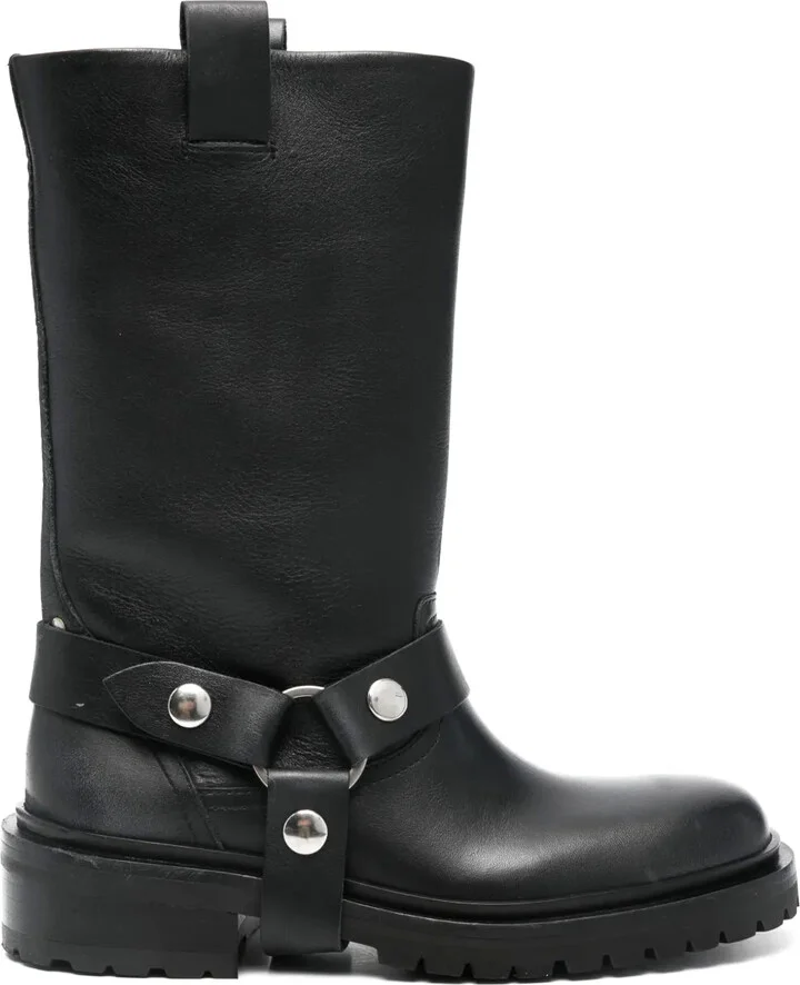 Leather Biker Boots