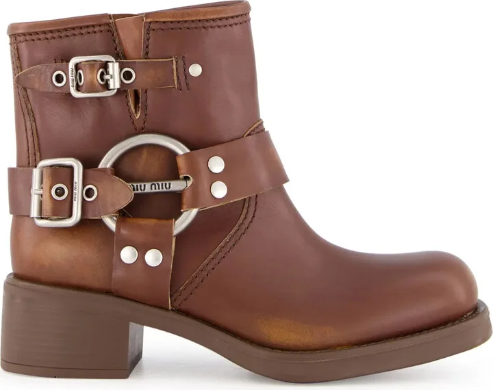 Leather Biker Boots