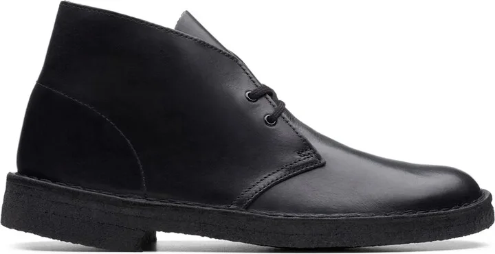 leather "Black Polished" desert boots