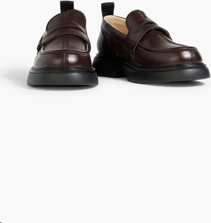 Leather-blend platform loafers - Image 2