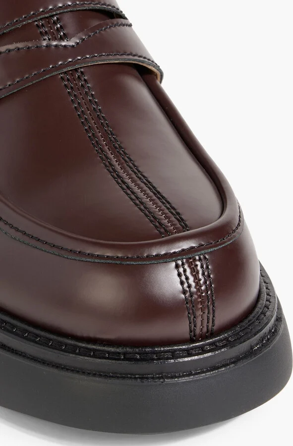 Leather-blend platform loafers - Image 4