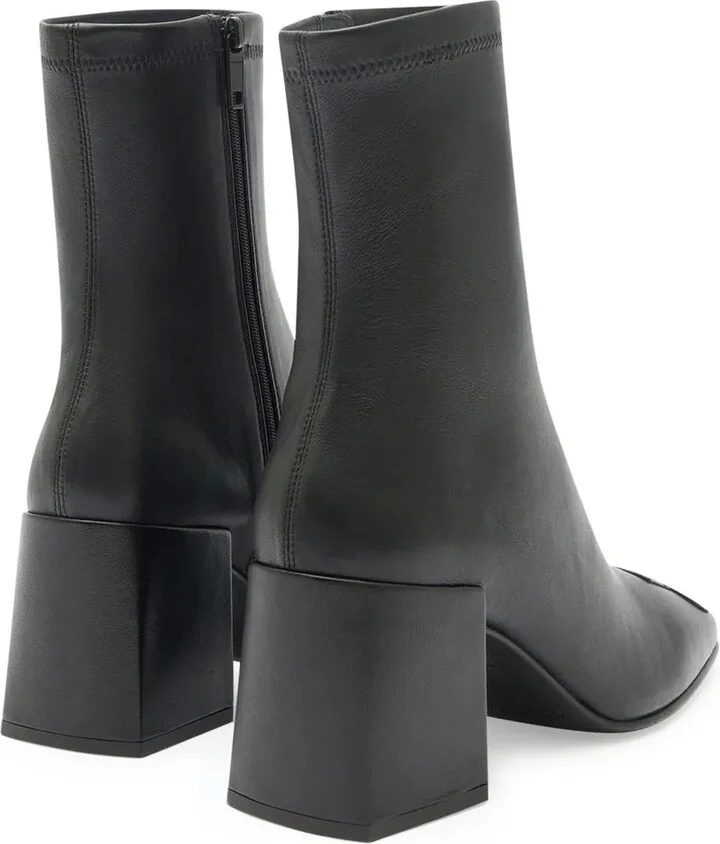 Leather Block-Heel Ankle Boots - Image 3