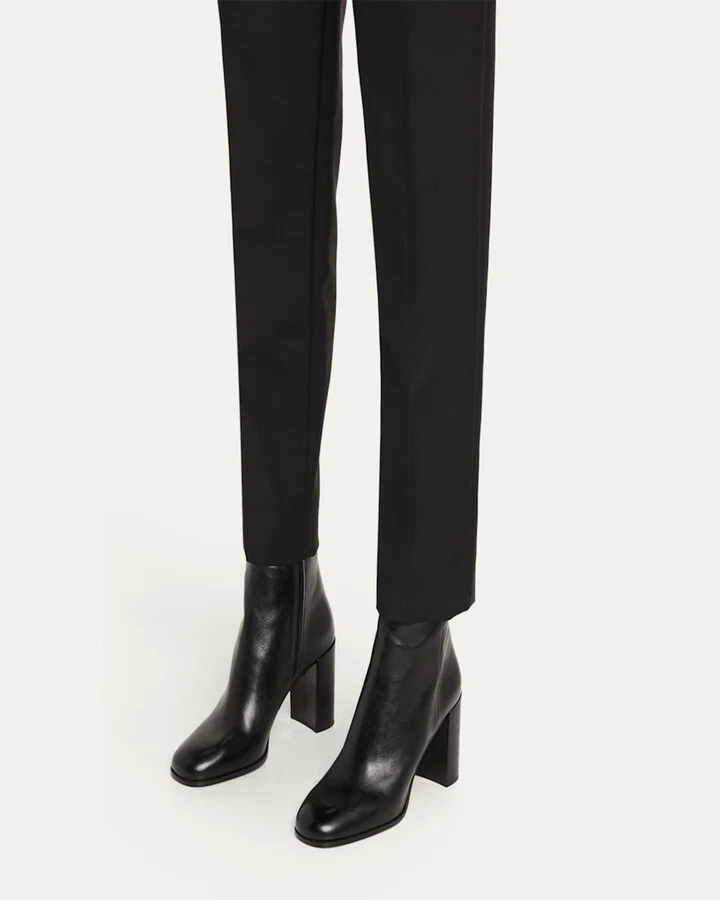 Leather Block-Heel Ankle Boots - Image 6