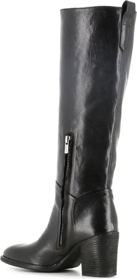 Leather Block-Heel Boots - Image 3