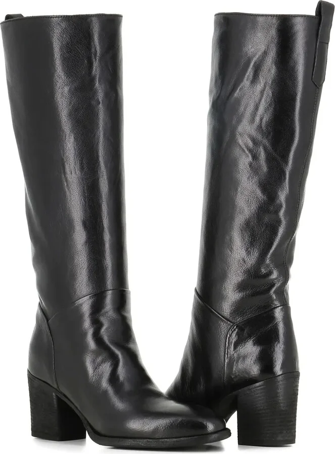 Leather Block-Heel Boots - Image 4