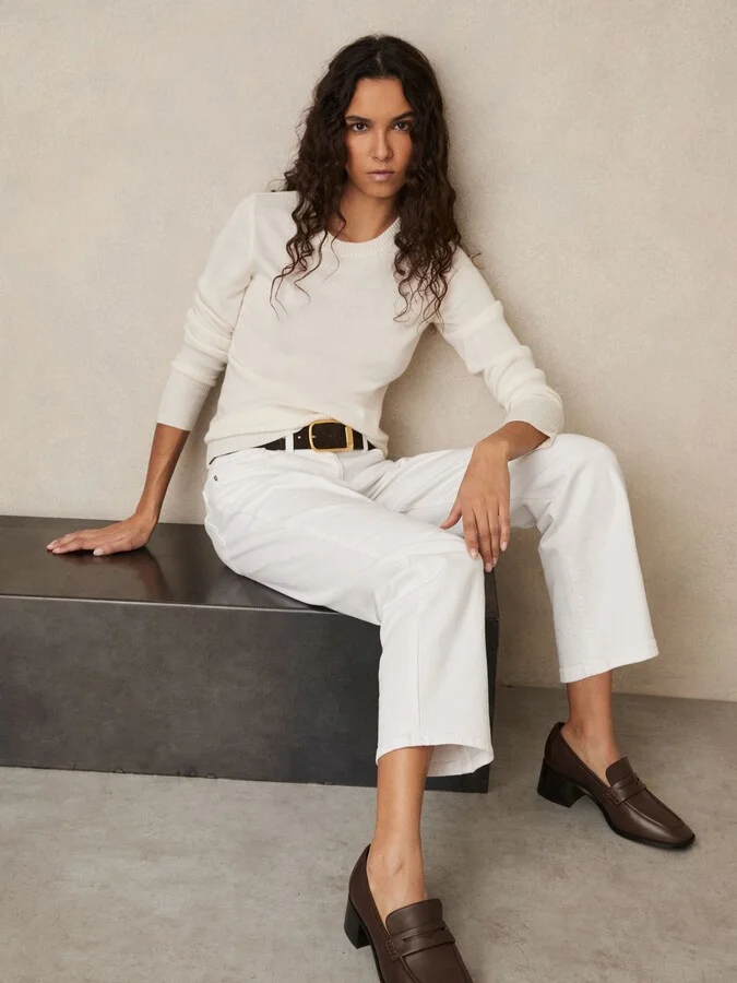 Leather Block-heel Penny Loafers - Image 2