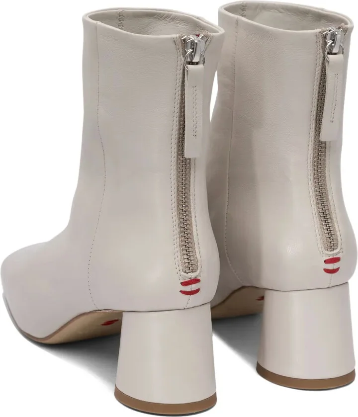 Leather Block-Heel Zip Boots - Image 4