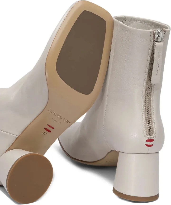 Leather Block-Heel Zip Boots - Image 5