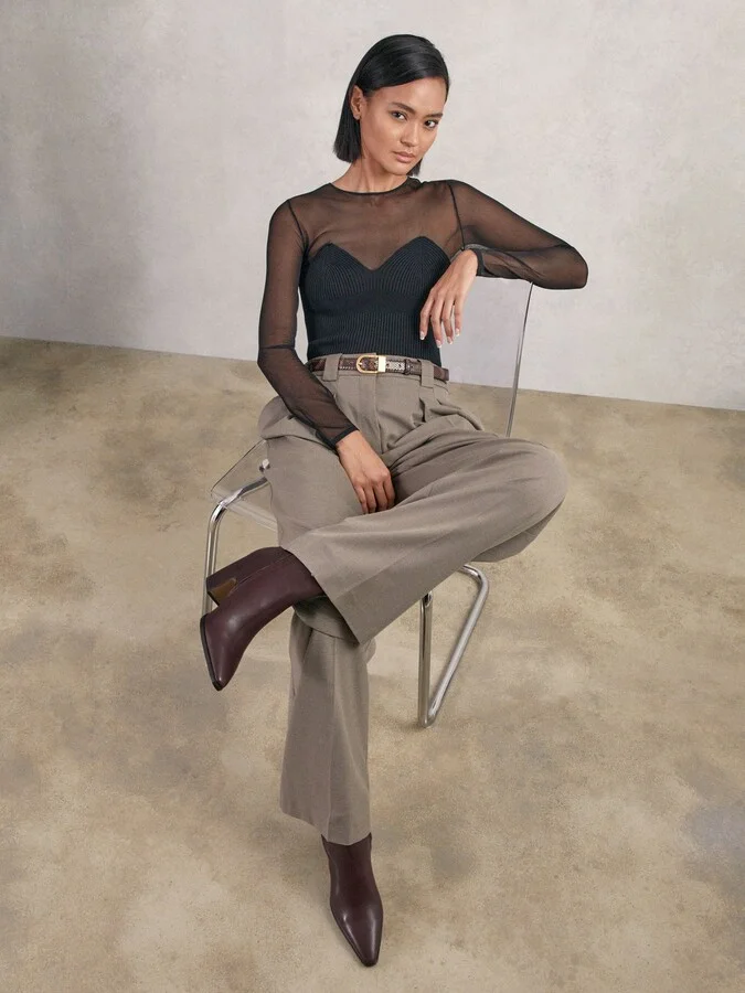 Leather Blocked Heel Ankle Boots - Image 2