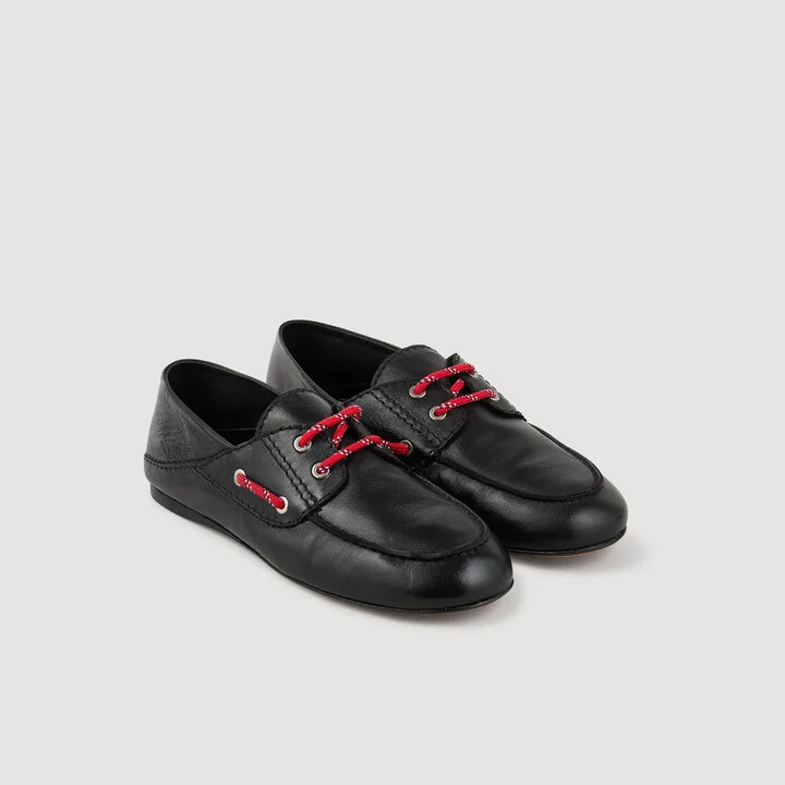 Leather boat shoe loafers - Image 2