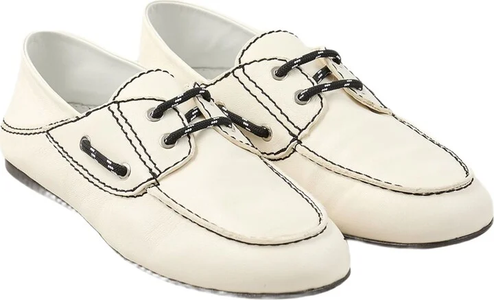 Leather boat shoe loafers - Image 2