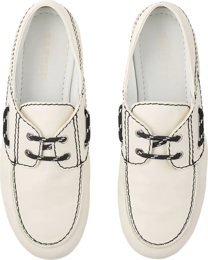Leather boat shoe loafers - Image 3