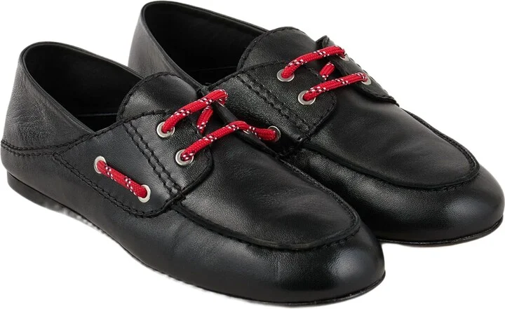 Leather boat shoe loafers - Image 2