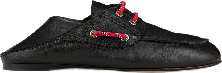 Leather boat shoe loafers - Image 4