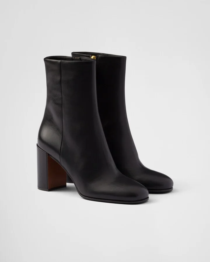 Leather booties