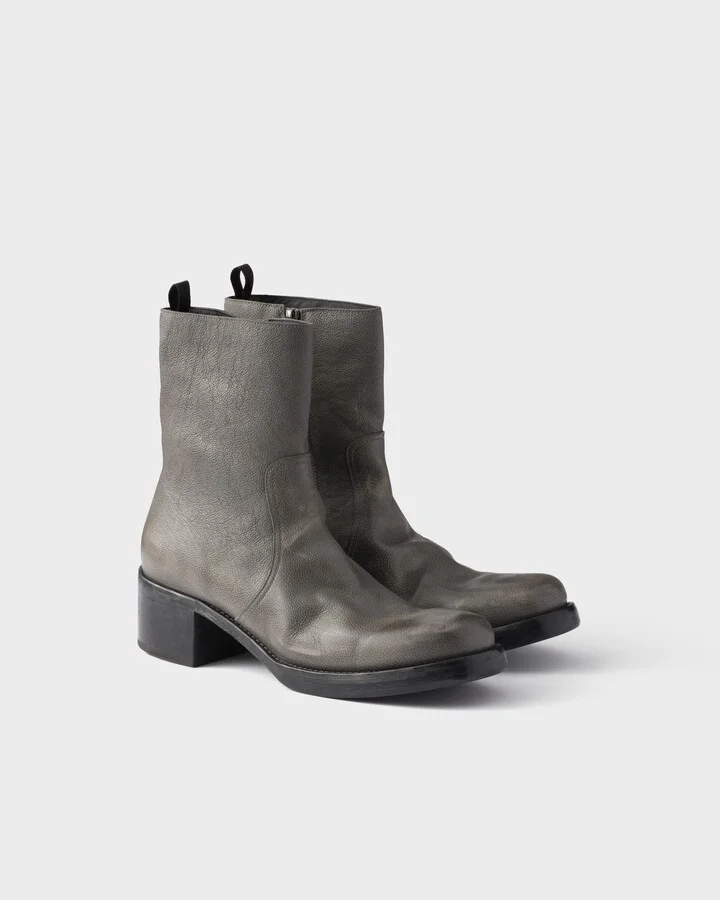 Leather booties