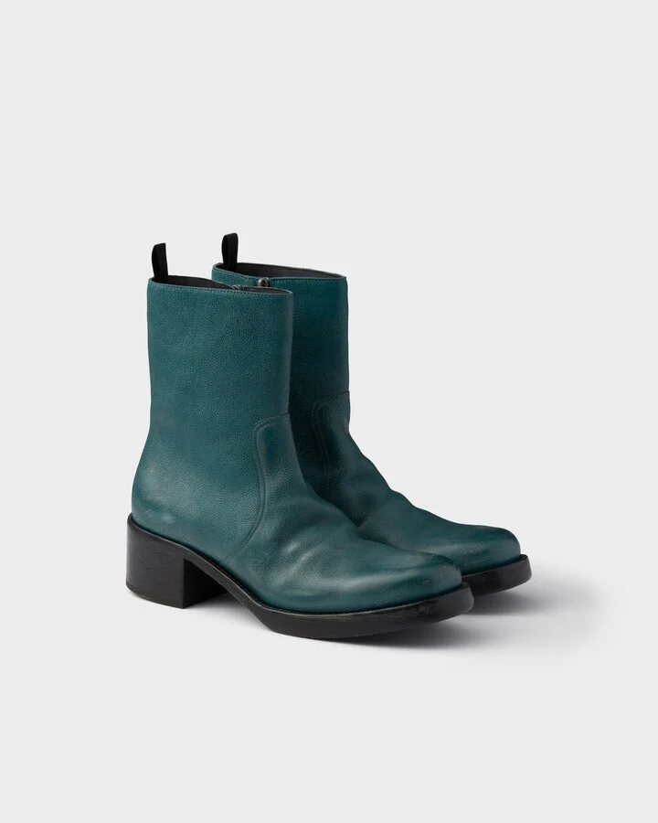 Leather booties