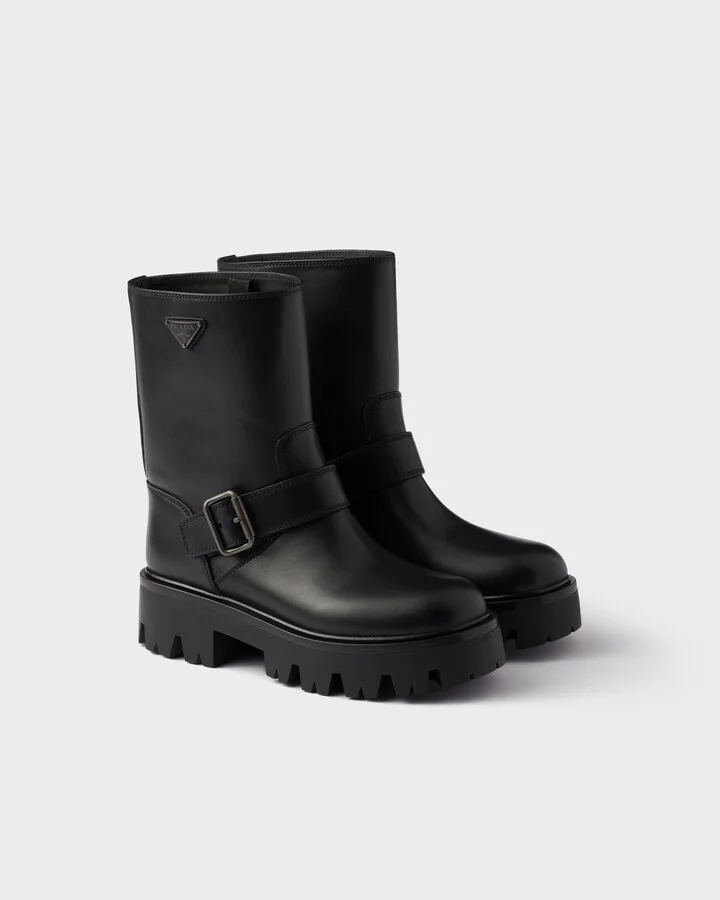 Leather booties